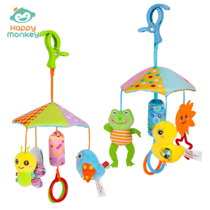 Happy Monkey baby toy animal stroller crib accessories rotating