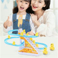 Kids Electronic Educational Toy Duck Penguin Climbing Stairs Track Toy Train Track toy. 