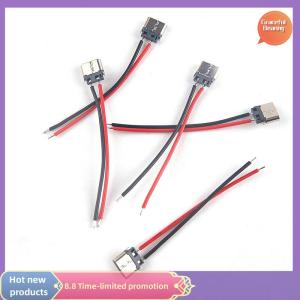 Graceful 5pcs USB Type-C 2P Welding Wire Female Connector Cable For Mobile Phone Charging