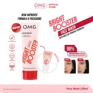 [BEST SELLER BUNDLE!] OMG Bright Booster Super Glow Kit (Tone Up Face Wash+Moist Cream+Serum+Sunscreen) - Untuk Kulit Tampak Glowing Mencerahkan & Sehat