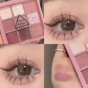 Bảng mắt nhũ DIKALU nội địa Trung bảng phấn mắt 9 ô trang điểm mắt nhũ lấp lánh bền màu lâu trôi - Life Style 4U