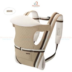 Địu đa năng 4 tư thế Aprica Pitta cho bé sơ sinh đai địu trẻ em an toàn đúng tư thế - Monnie Kids