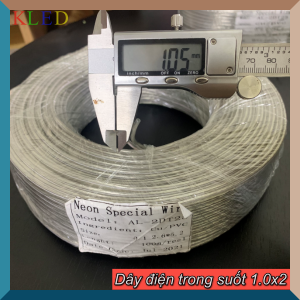 Cuộn 100 Mét 0.25x2 0.5x2 1.0x2 Dây Điện Trong Suốt 2 Lõi Dây Điện Trong Suốt Dây Điện Neon Dây điện trang trí
