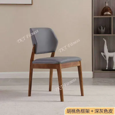 Chair Dining Solid Wood Dining Chair Leather Dining Table And Chair Office Restaurant Armchair Stool