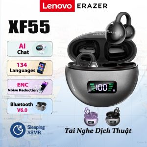Lenovo ERAZER XF55 AI tai nghe dịch thuật V6.0 Tai nghe Bluetooth ENC Giảm tiếng ồn tai nghe không dây Chống nước IPX4 Tai nghe thể thao