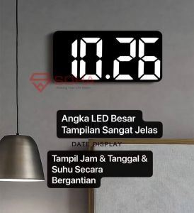 JD-2804 Jam Dinding LED Besar Jam Meja Fitur Alarm Countdown Dapat Remote Bisa Setting Jarak Jauh