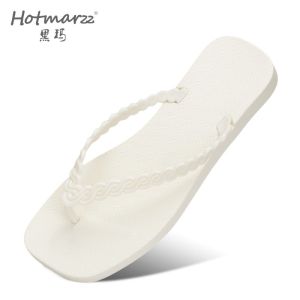 Hotmarzz dép xỏ ngón nữ PVC chống trơn trượt dép cho trang phục ngoài trời bãi biển clip trên Dép hm7098