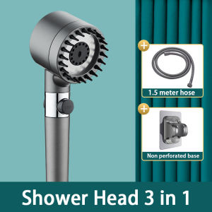 H&W Powerful pressurized shower nozzle Bathroom shower filter Household shower head spray bath shower head set shower set for bathroom