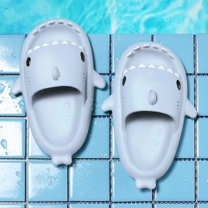 3D Shark Slippers Baby Household Non-slip Soft Bottom Cute Flat Beach Slippers For Girls and Boys
