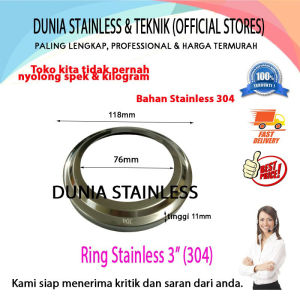 Ring Stainless 3" (304) untuk pipa stainless