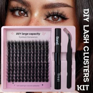 YOYO CHARMING 144ชิ้นค่ะ ขนตาปลอมงอน แบ่งส่วน ติดทนนาน ชุดต่อขนตา DIY ธรรมชาติตามธรรมชาติ แบบนุ่ม กลุ่มขนตาส่วนบุคคล เริ่มต้นเริ่มต้นใหม่