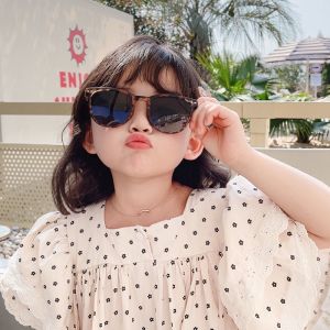 [Bé Sẽ Thích] Kính Gập Gọn thời trang cho bé phong cách Retro gọng vuông bầu đủ màu Model mã Y3001 - kheshop