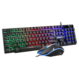 Inplay STX365 Colorful Keyboard and Mouse Set Combo Wired Keyboard Mouse Set For Pc Laptop