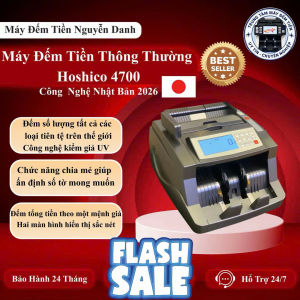 Máy đếm tiền hoshico 4700C máy đêm tổng tiền mini phát hiện tiền giả UV japan 2026