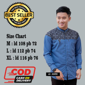 Baju koko pria lengan panjang baju koko hadroh pria muslim lengan panjang baju koko dewasa langan panjang terbaru