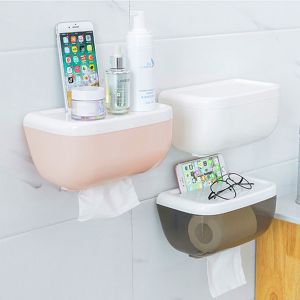 Kệ Đựng Giấy Vệ Sinh Nhà Tắm Chống Nước Có Khe Cắm Điện Thoại Tiện Lợi