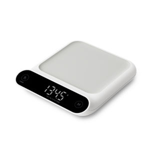 mooas Modern Square Digital Kitchen Scale Electronic scale Portable scale Power saving LED display Touch sensor buttons Nonslip pad 3 colors Measure up to 1kg For cooking baking baby food