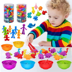 Kids Rainbow Matching Game Animal Cognition Rainbow Color Sort Fine Motor Training Montessori Sensory Education Puzzle Toy Gifts