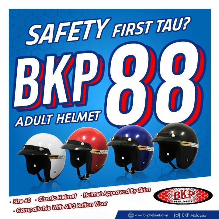 100 ORIGINAL BKP88 HELMET WITH SIRIM APPROVED / SGV design MS88 Design