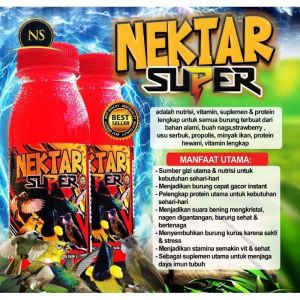 Nektar Super Merah 150ml Terbaik Untuk Sogon Pleci Kolibri dan Burung Kicau Lainya