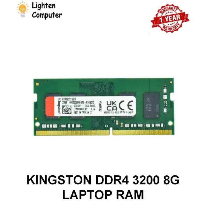 【USED】 KINGSTON DDR4 3200Mhz 8GB / 16GB | PC4 3200 | LAPTOP RAM | SODIMM RAM