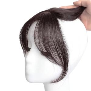 Clip-in Bangs Natural Wispy 3D French Bangs Wig Forehead Hair Extensions Black Brown Side Bangs Fringe Wig Hairpieces