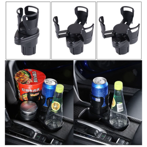 2 in 1 Adjustable Car Cup Holder Car Multifunction Cup Holder Expander Adapter 360 Rotating Car Cup Mount Holder