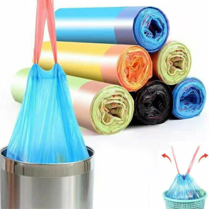 1 Roll （15pcs）Trash Plastic Bag - Disposable Bio-Degradable Household Portable Auto Closing Thickened Cleaning Waste BaG