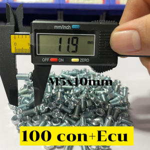 [100 Bộ] Bulong M5x10mm ốc + ecu đầu Bake chữ thập - vít máy ren mịn lắp ráp cơ khí thiết bị điện tử khung kim loại