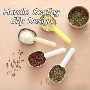 Multi-functional Measuring Spoon With Food Sealing Clip Keep Rice Grains Fresh Easy To Use