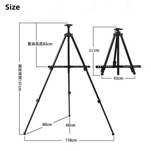 Aluminum Easel Stand Folding escopic Display /Painting Display Stand with Carry Pouch