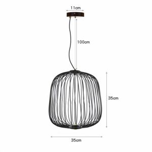 Nordic Remote Foscarini Spokes LED Pendant Lights Industrial Lamp Bird Cage Chandelier Dining Room Living LOFT LED Hanging Lamp