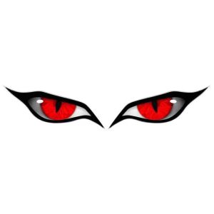 ALLLUCK 2 Pcs VINYL 3D Stereo Eyes Stickers Strong Reflective Cat Eyes Design Rearview Mirror Stickers Removable Waterproof Occlusion Scratch Stickers for Car Motorcycle