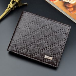 MANYIDI 404-2 DOMPET UANG LIPAT PRIA TERBARU 2024 TEBAL KULIT PU KILAT ADA ZIPPER