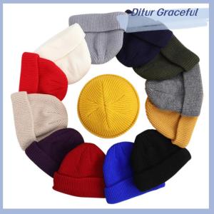 Ditur หมวกไหมพรมชายหญิงชายและหญิงหมวกบีนนี่หมวกฤดูหนาวแบบใหม่