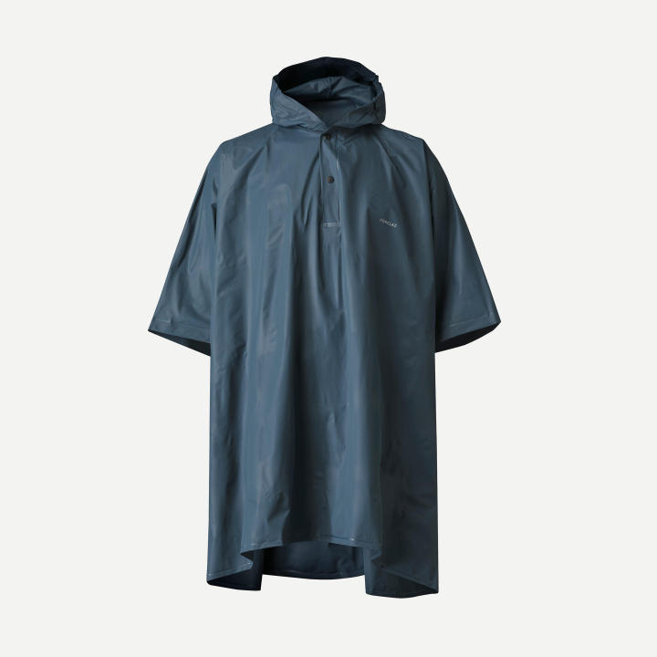 Decathlon QUECHUA Men's Outdoor Waterproof Raincoat - Black - Raincut 1/2  Zip - Trendyol