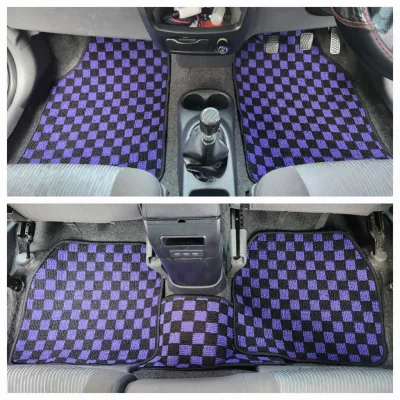 5pcs Car Carpet Universal Floor Mat Coil Mat Carpet Mat Floor Mat Set Universal Checkmate Dadu Dice Set Karpet Lantai Kereta MYVI WIRA VIVA KANCIL SAGA BLM WAJA PERSONA AXIA ALZA
