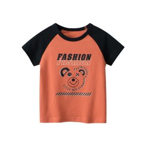 [zensasi] Baju Kaos T-Shirt Anak Laki-Laki Lengan Pendek Gambar Beruang Warna Orange
