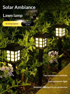【HOT】Solar Pathway Light Color Changing LED Garden Lamp Waterproof Outdoor Landscape Decoration