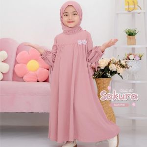 Nur Baju Muslim Anak Perempuan Sakura