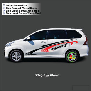 Stiker Cutting Mobil Stiker Avanza Sport Stiker Toyota Avanza xenia ertiga untuk semua jenis mobil Lis Body Samping terbaru