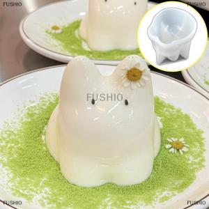 [COD] FUSHI0 Lying Dragon Kitty Milk Pudding Silicone Mold Custard Mold Cute Cartoon Jelly Cake Cake Mold Cake Decoration Baking Bakery Tool