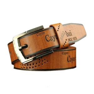 Mens Fashionable PU Leather Waistband Simple Embossing Pattern Waist Belt With Classical Pin Buckle for Daily Wear