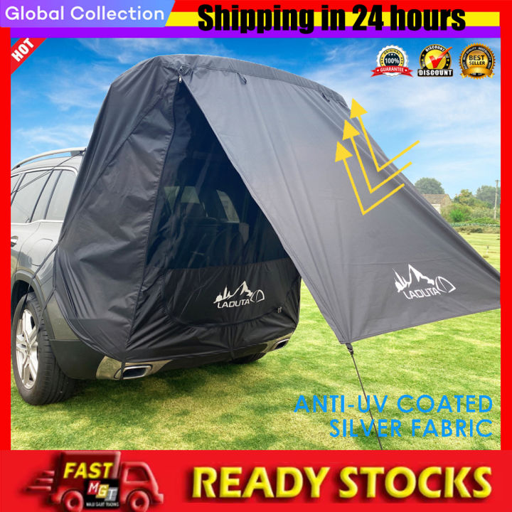 High Quality In Stock Outdoor Self Driving Tour Barbecue Camping Car Tail Extension Tent Sunshade Rainproof Car Travel Tent Trunk Tent Suitable For