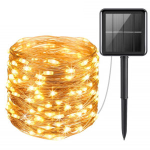 Đèn LED Năng Lượng Mặt Trời 12/22/32M Đèn Dây Ngoài Trời Cho Kỳ Nghỉ Tiệc Giáng Sinh Đèn Thần Tiên Chống Nước Vòng Hoa Sân Vườn