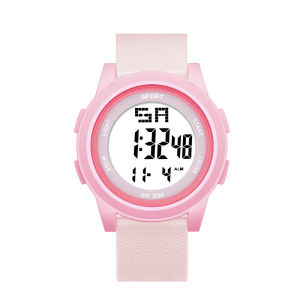 Fashion Sports Womens Watch Silicone Strap Multifunctional Luminous Alarm Auto Calendar LED Digital Men Ladies Watch for Student