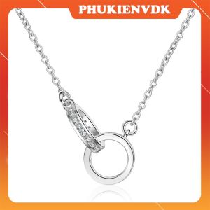 Dây chuyền bạc nữ đính đá thời trang đơn giản