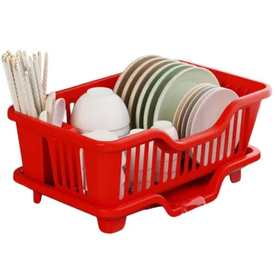 MH Kitchen Shelves Plastic Dish Rack Dish Storage Rack Drain Plastic Dish Rack Modern Kitchenware Rack Utensil Holder