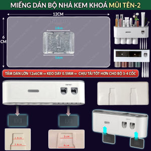 Miếng Dán Thay Thế Kệ Kem Đánh Răng Bàn Chải Hộp Đựng Giấy Treo Tường Nhà Tắm Ecoco Oenon