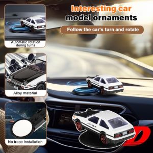 秋名山车神漂移合金模型Car Alloy Car Model [Akina Mountain Car God] Creative High-End Drift Car Toys✨HOT✨AE86 Center Console Car Ornaments Hanging Car Furnishings Simulation Carousel Alloy Drift Car Model